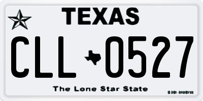 TX license plate CLL0527
