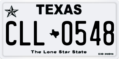 TX license plate CLL0548