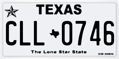 TX license plate CLL0746