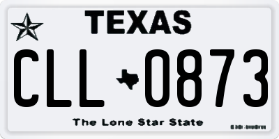 TX license plate CLL0873