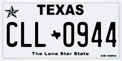 TX license plate CLL0944