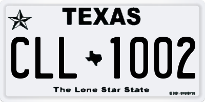 TX license plate CLL1002