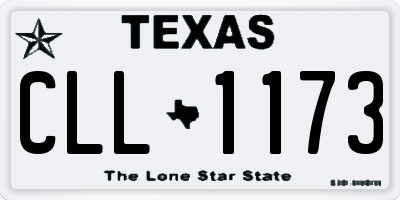 TX license plate CLL1173