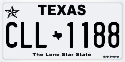TX license plate CLL1188