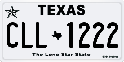 TX license plate CLL1222