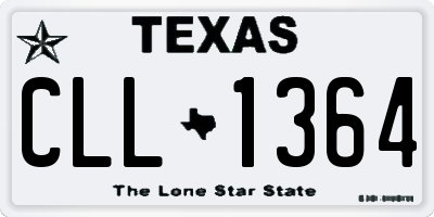 TX license plate CLL1364