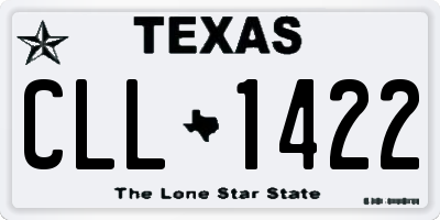 TX license plate CLL1422