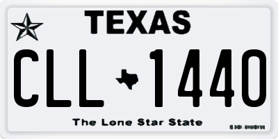 TX license plate CLL1440