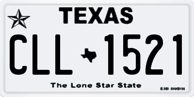 TX license plate CLL1521
