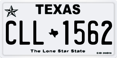 TX license plate CLL1562