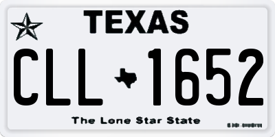 TX license plate CLL1652