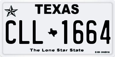 TX license plate CLL1664