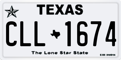 TX license plate CLL1674