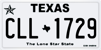 TX license plate CLL1729