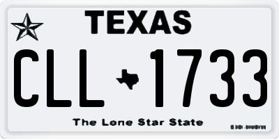 TX license plate CLL1733