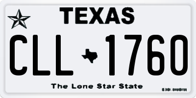 TX license plate CLL1760