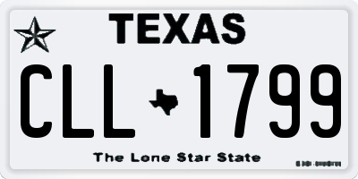 TX license plate CLL1799