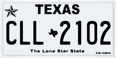 TX license plate CLL2102