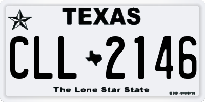 TX license plate CLL2146