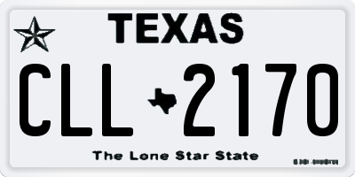 TX license plate CLL2170