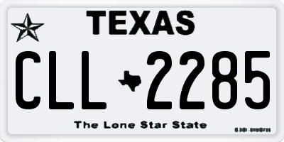 TX license plate CLL2285