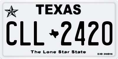 TX license plate CLL2420