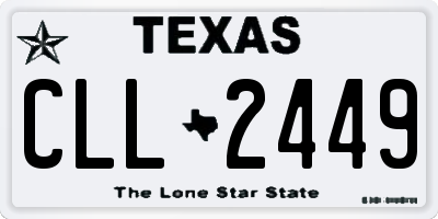 TX license plate CLL2449
