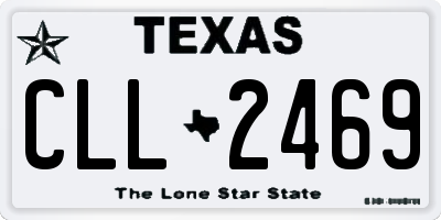 TX license plate CLL2469