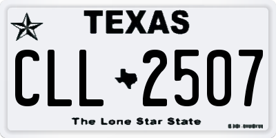 TX license plate CLL2507