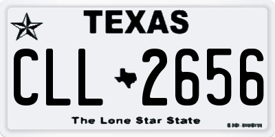 TX license plate CLL2656