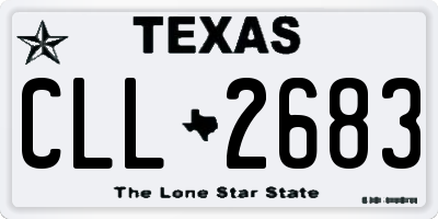 TX license plate CLL2683