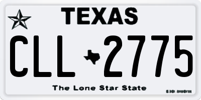 TX license plate CLL2775