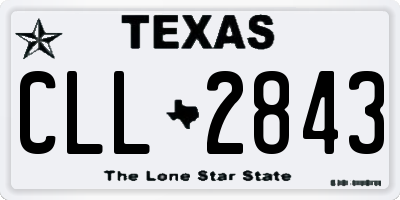 TX license plate CLL2843
