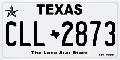 TX license plate CLL2873