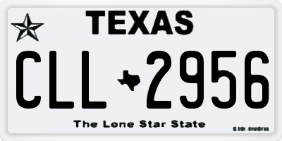 TX license plate CLL2956