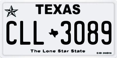 TX license plate CLL3089