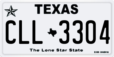 TX license plate CLL3304
