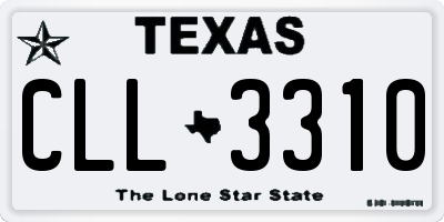 TX license plate CLL3310