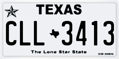 TX license plate CLL3413