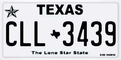 TX license plate CLL3439