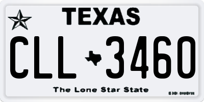 TX license plate CLL3460