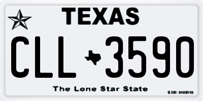 TX license plate CLL3590