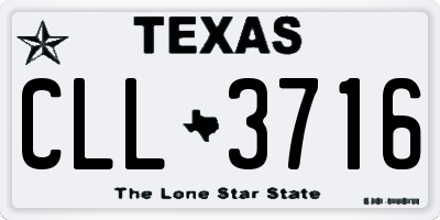 TX license plate CLL3716