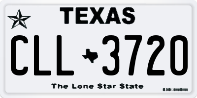 TX license plate CLL3720
