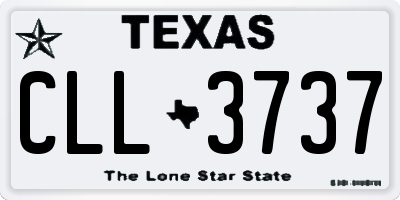 TX license plate CLL3737