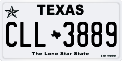 TX license plate CLL3889