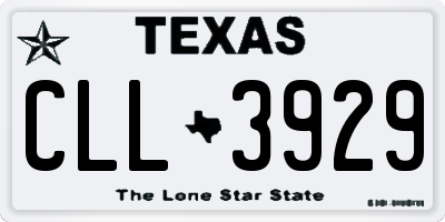 TX license plate CLL3929