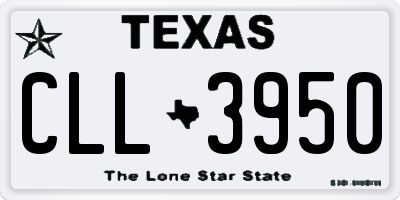 TX license plate CLL3950