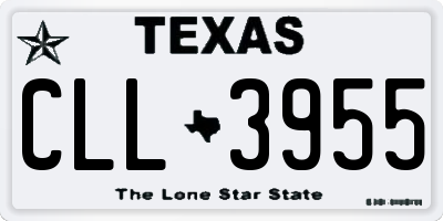 TX license plate CLL3955