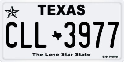 TX license plate CLL3977